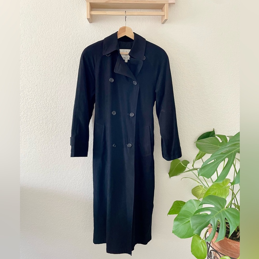 Classic Vintage London Fog Trench Coat with waist belt, 8P - Picture 2 of 11